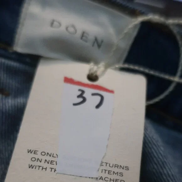 NWT Women Doen (Item- 37) Blue Rousseau Wash High-Rise Button-Fly Nikita Jean 27 - Picture 12 of 13